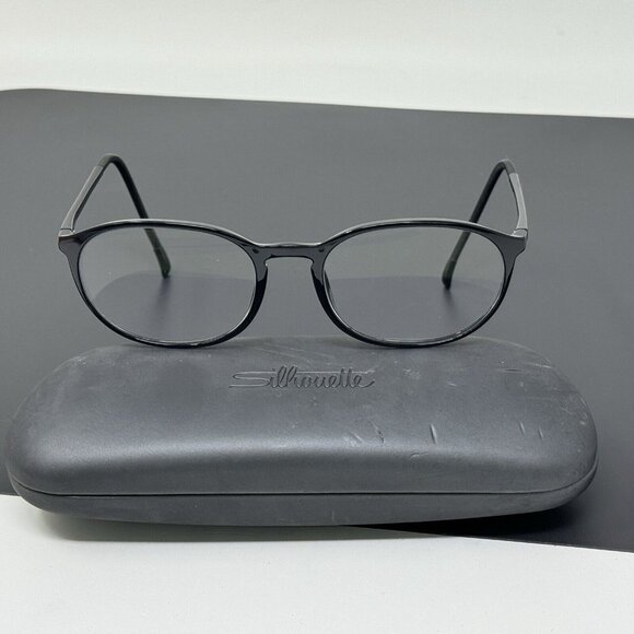 SILHOUETTE SPX 2889 6050  black eyeglasses Frame 51 [] 18-145 - Picture 2 of 13